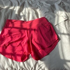 Lululemon 4.5inch mid rise speed up shorts in lipgloss